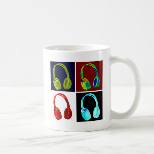 Headphones Pop Art Coffee Mug