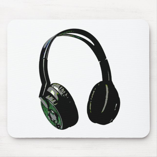 Headphones Pop Art Mouse Pad (Front)
