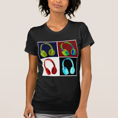 Headphones Pop Art T_Shirt