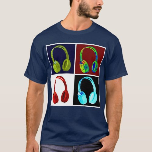 Headphones Pop Art T_Shirt