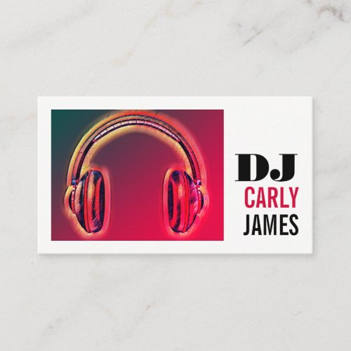 Headphones Professional DJ Business Card