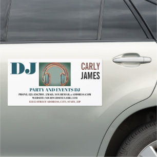Headphones, Professional DJ Car Magnet