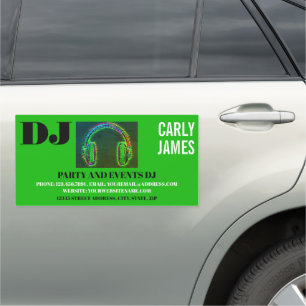 Headphones, Professional DJ Car Magnet
