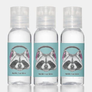 Headphones Raccoon Hand Sanitizer