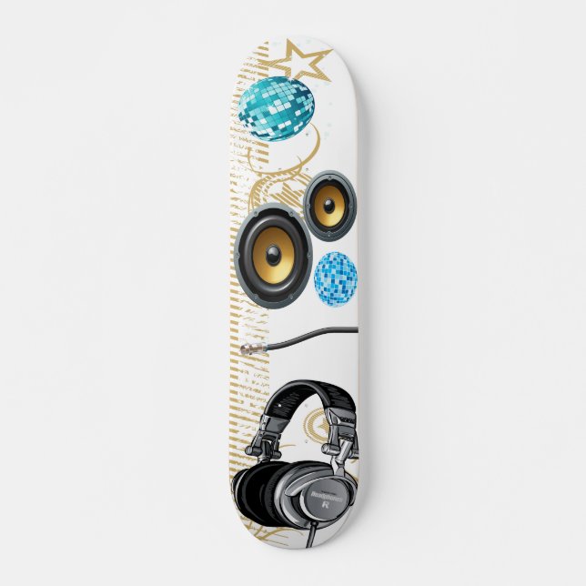 Headphones Skateboard Deck (Front)