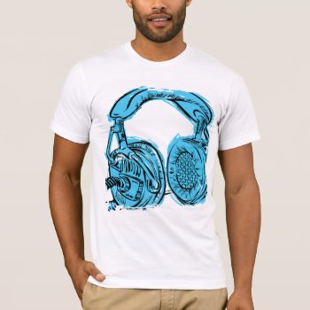 Headphones Sketchbook T-shirt by andyhowell at Zazzle