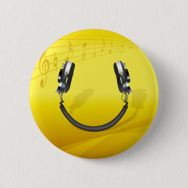 Headphones Smiling Button (Front)