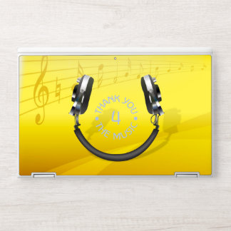 Headphones Smiling HP Laptop Skin