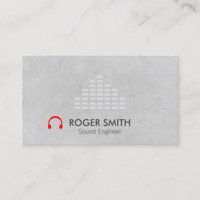 Headphones Sound Engineer Producer Business Card (Front)