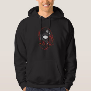 Headphones Turntable Dj Deejay Music Club Disco Po Hoodie