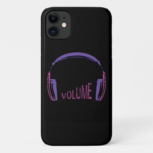 Headphones Volume up iPhone 11 Case
