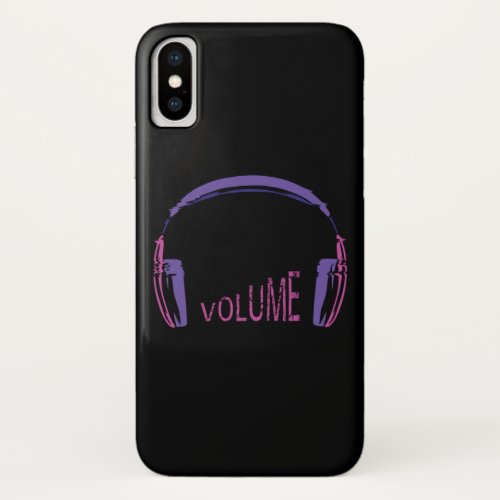 Headphones Volume up iPhone XS Case