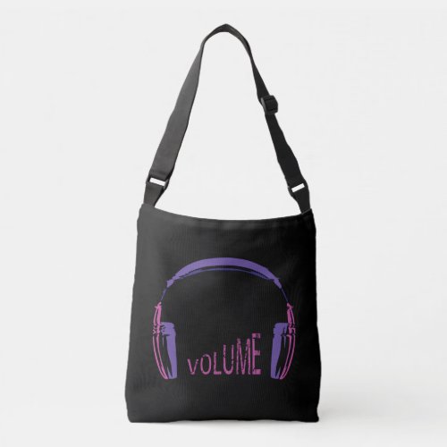 Headphones Volume up Crossbody Bag