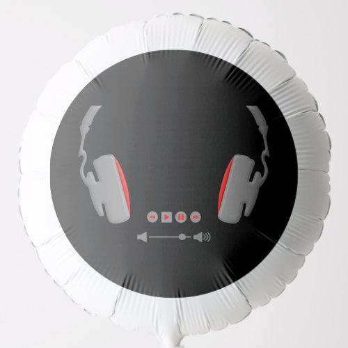 Headphones with media volume control buttons balloon