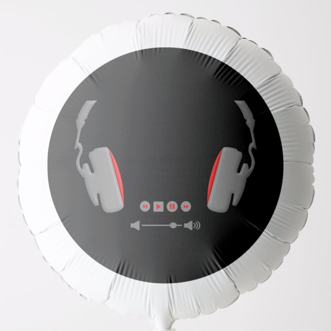 Headphones with media volume control buttons balloon (Front)