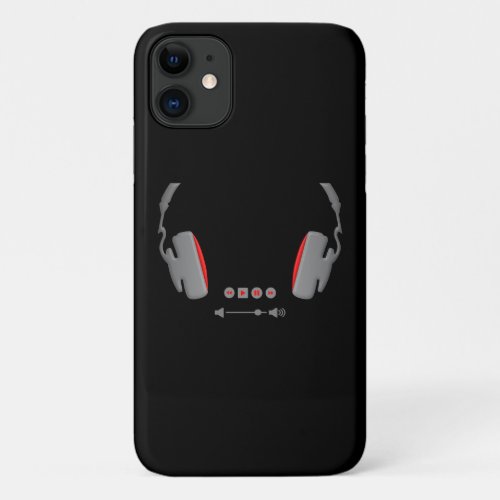 Headphones with media volume control buttons iPhone 11 case