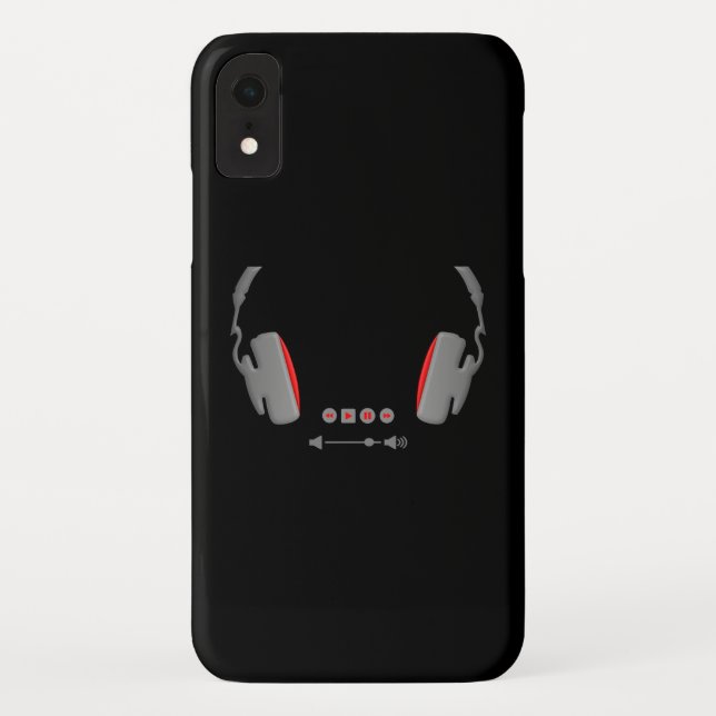 Headphones with media volume control buttons Case-Mate iPhone case (Back)