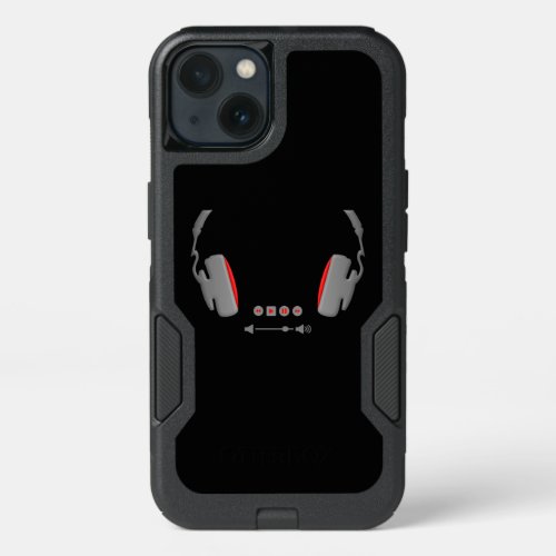 Headphones with media volume control buttons iPhone 13 case