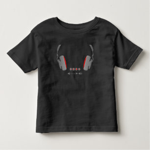 Headphones with media volume control buttons toddler t-shirt
