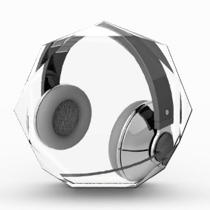 Headphones with mic acrylic award