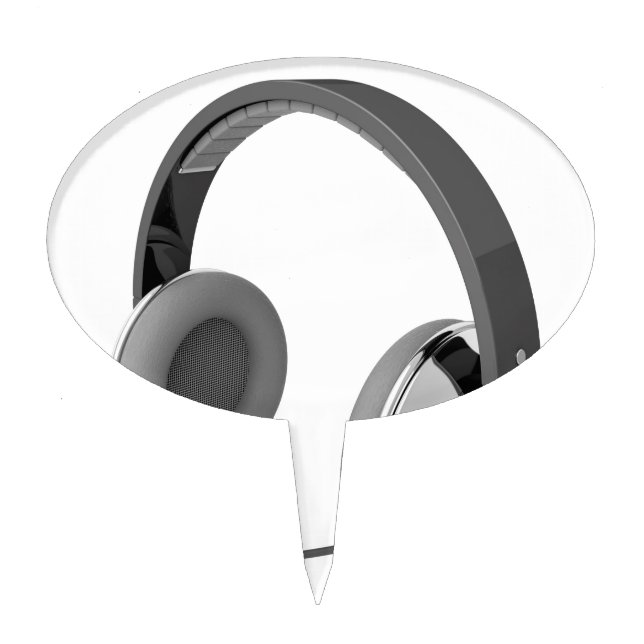 Headphones with mic cake topper (Front)