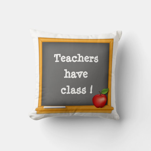 Headrest for Teachers with Class! Throw Pillow (Front)