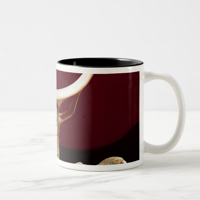 Headrest with Shu, the Egyptian God of the Air Two-Tone Coffee Mug (Right)