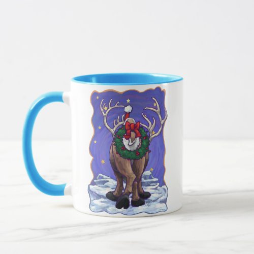 Heads and Tails Festive Reindeer Holiday Mug