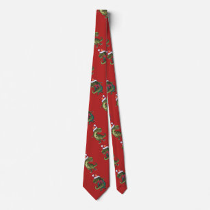 Heads and Tails Festive TRex Pattern Neck Tie