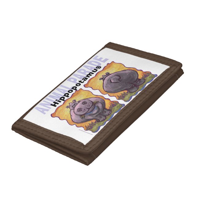 Heads and Tails Hippo Trifold Wallet (Bottom)