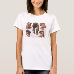 Heads of Botocudos Indians (colour engraving) T-Shirt