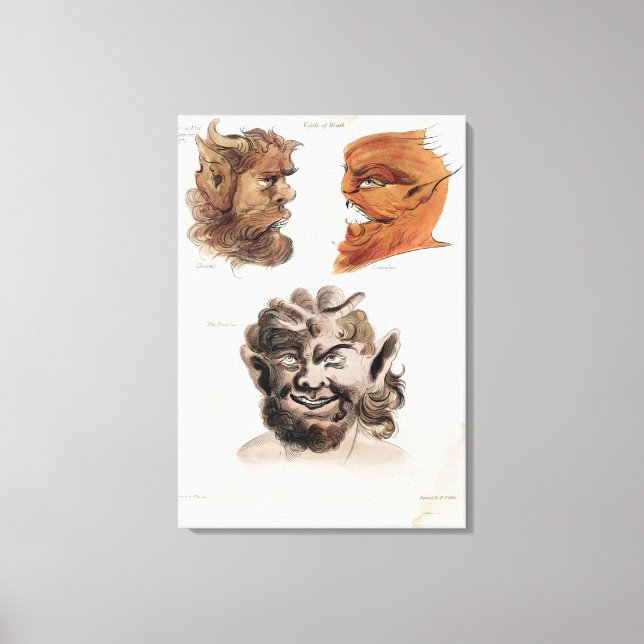 Heads of Evil Demons Canvas Print (Front)