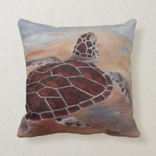 Head's Up Turtle Throw Pillow