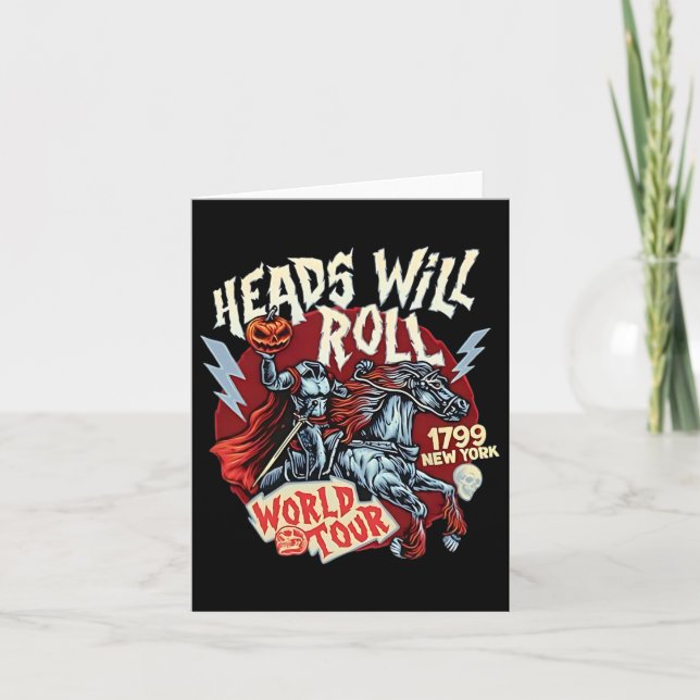 Heads Will Roll World Tour 1799 New York Halloween Card (Front)