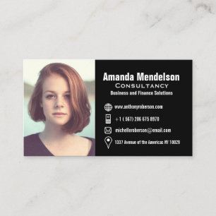 Headshot and symbols business card