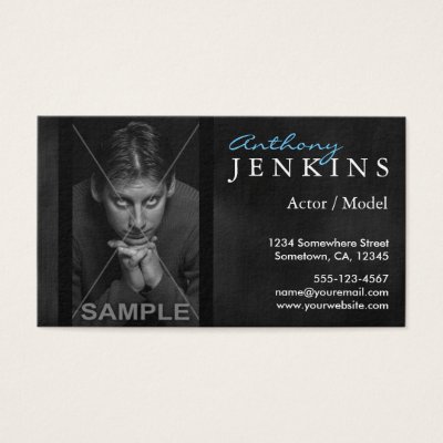 Cool Leather Frame Custom Photo Actor Business Card Zazzle