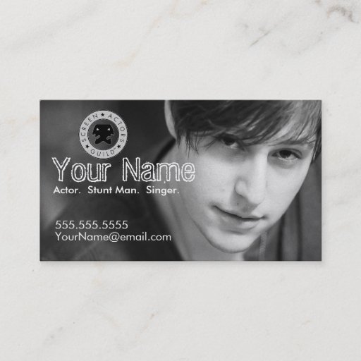 Customizable Headshot Business Card for the Working Actor II