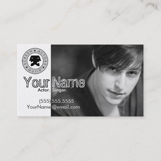 Customizable Headshot Business Card for the Working Actor III