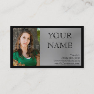 Headshot Business Cards Black/Gray