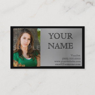 Headshot Business Cards Black/Gray