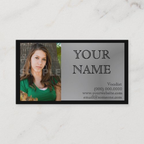 Headshot Business Cards Black/Gray