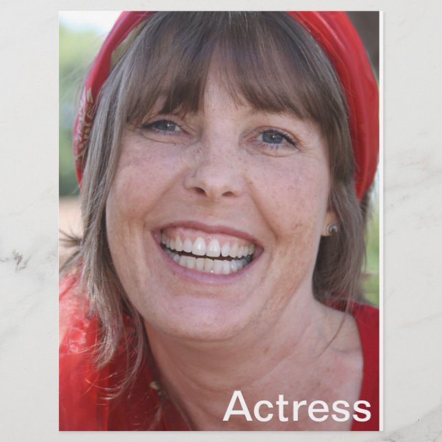 Headshot Comp Card - Actor Zed Card Flyer (Front)