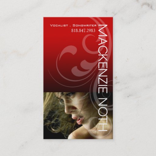 Customizable Headshot for Vocalist Songwriter Singer Business Card
