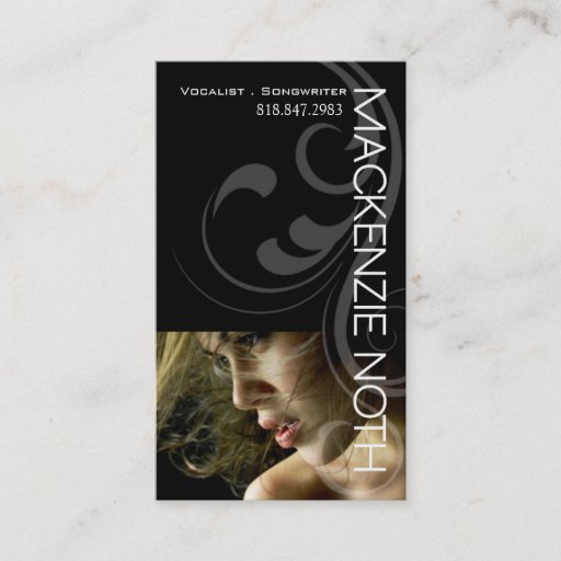 Customizable Headshot for Vocalist Songwriter Singer Business Card