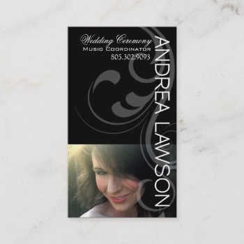 Headshot For Vocalist Songwriter Singer Photo Business Card by StylishBusinessCards at Zazzle