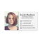 Headshot or logo and social media icons