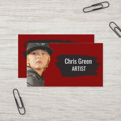 Headshot  Paint Brush Theme for artists or actors Business Card