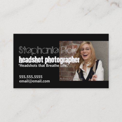 Headshot Photographer Promotional Business Card
