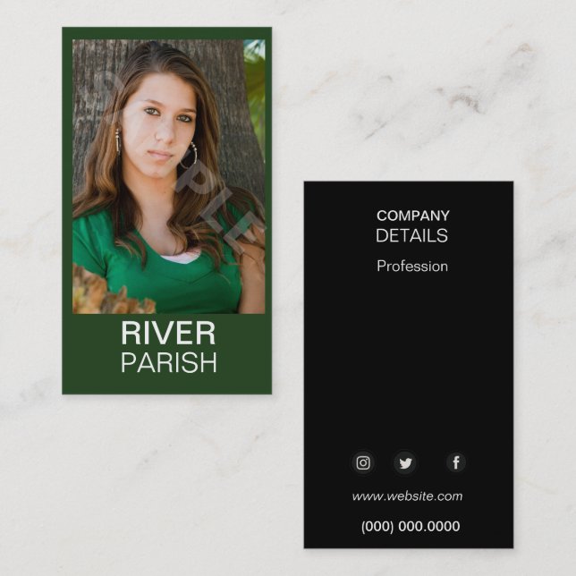 Headshot Photography Cards (Front/Back)