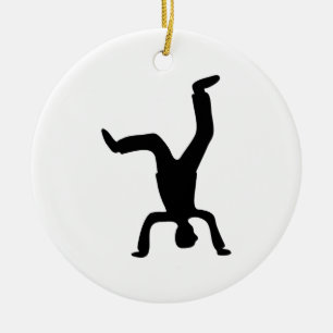 Headstand Ceramic Ornament